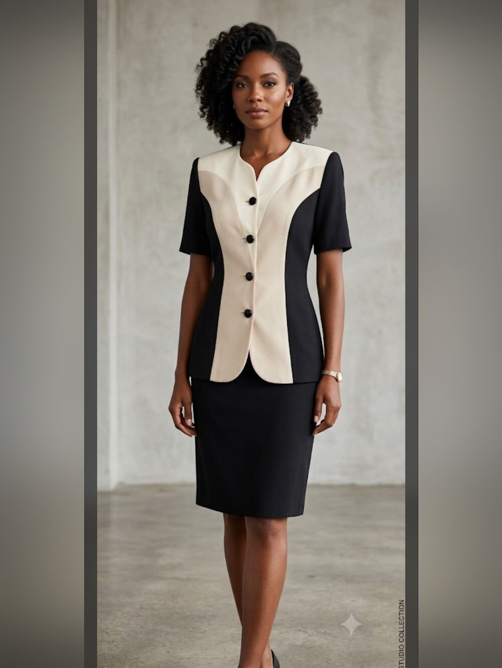 NWT D.J. Summers Skirt Set Suit 6 Short Sleeve Power Suit 90s #25
